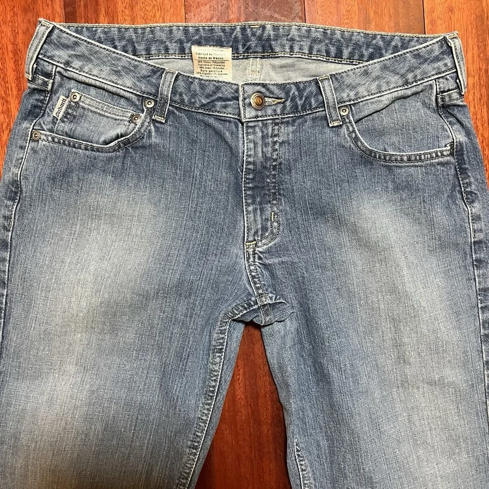 Carhartt Jeans Mens 31x34 Fits 33x32 Blue Light Wash Denim Modern Fit Workwear
